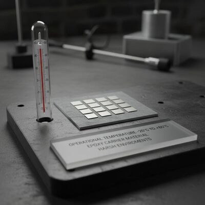 Operational Temperature Minus 20 to Plus 80 Degrees Strain Gauges Utilizing Epoxy Carrier Material for Performance in Harsh Environments